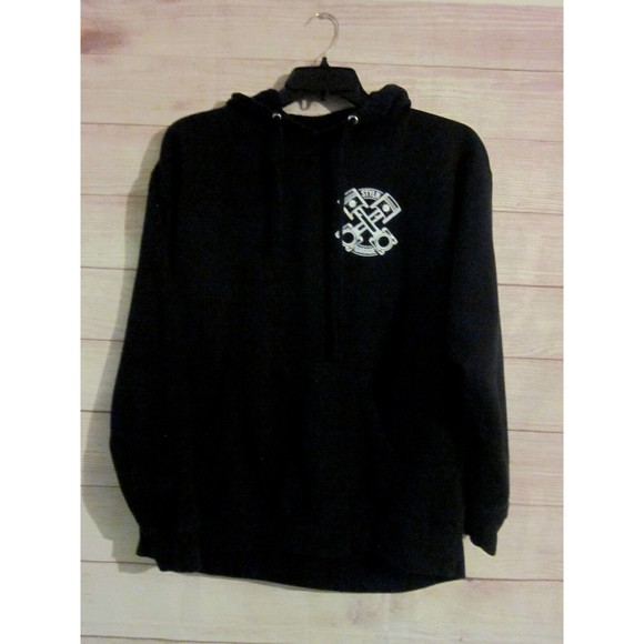 Mechanic Turbo Race Car Auto Hoodie Size XLarge WIDE OPEN THROTTLE Logo Pockets - Picture 1 of 5